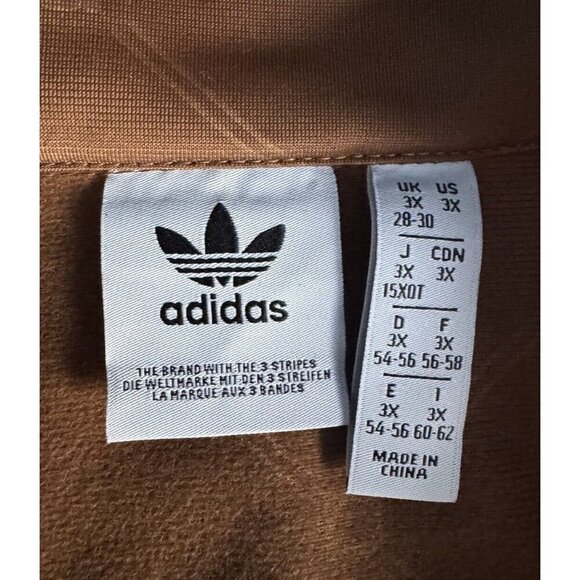 Adidas Woman's Sz 3X Retro Luxury Track Full Zip Jacket Brown Pink - Picture 5 of 12